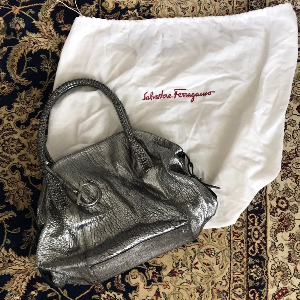 Salvatore Ferragamo Silver Handbag